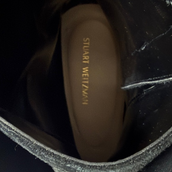 NEW STUART WEITZMAN 32MM Crystal Buckle Suede Ankle Boots - Picture 9 of 13